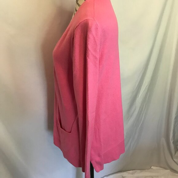 Talbots Pink Cardigan with button closure, pockets, soft - size large - Picture 5 of 10